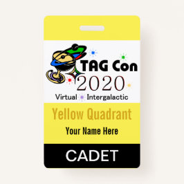 Crachá TAG Con 2020 - Quadrante Amarelo - Cadete