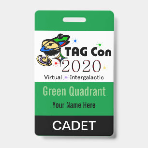 Crachá TAG Con 2020 - Quadrante Verde - Distintivo de Cad