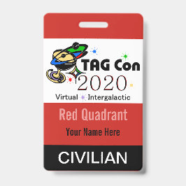 Crachá TAG Con 2020 - Quadrante Vermelho - Insígnia Civil