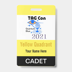 Crachá TAG Con 2021 - Quadrante Amarelo - Distintivo de C