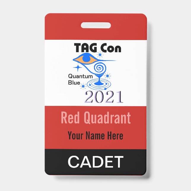 Crachá TAG Con 2021 - Quadrante Vermelho - Distintivo de  (Frente)
