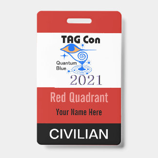 Crachá TAG Con 2021 - Quadrante Vermelho - Insígnia Civil