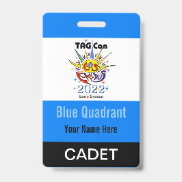 Crachá TAG Con 2022 - Quadrante Azul - Distintivo de Cade