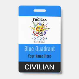 Crachá TAG Con 2022 - Quadrante Azul - Insígnia Civil