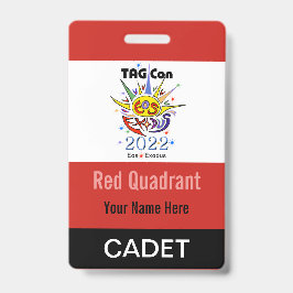 Crachá TAG Con 2022 - Quadrante Vermelho - Distintivo de
