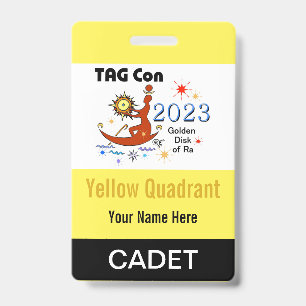 Crachá TAG Con 2023 - Quadrante Amarelo - Distintivo de C