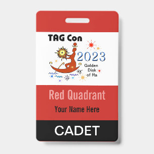 Crachá TAG Con 2023 - Quadrante Vermelho - Distintivo de