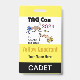 Crachá TAG Con 2024 - Quadrante Amarelo - Distintivo de C