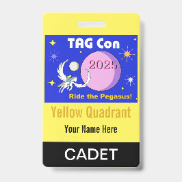 Crachá TAG Con 2025 - Quadrante Amarelo - Distintivo de C