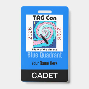 Crachá TAG Con 2026 - Quadrante Azul - Insígnia de Cadete