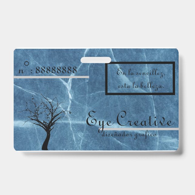 Crachá Tarjeta de presentacion (Front)