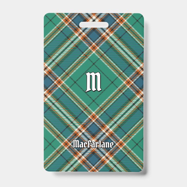 Crachá Tartan de Caça Antigo do Clã MacFarlane (Frente)