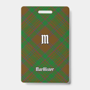 Crachá Tartan de Caça do Clã MacAlister de Glenbarr