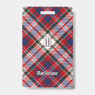 Crachá Tartan de vestido do clã MacFarlane