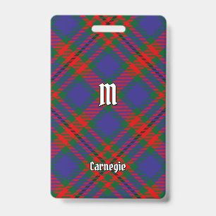 Crachá Tartan do Clã Carnegie