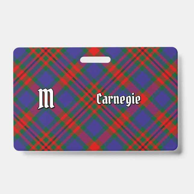 Crachá Tartan do Clã Carnegie (Frente)