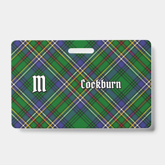 Crachá Tartan do Clã Cockburn (Frente)