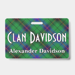 Crachá Tartan do Clã Davidson Snappy