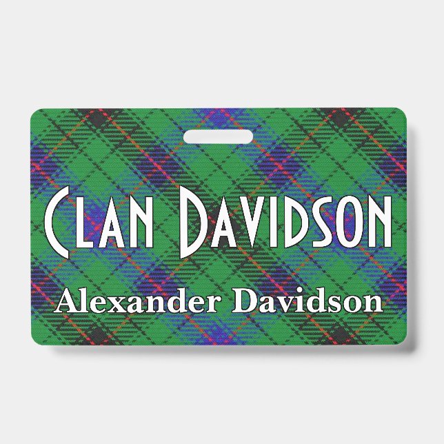 Crachá Tartan do Clã Davidson Snappy (Frente)
