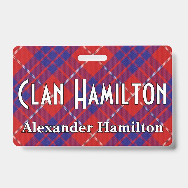Crachá Tartan do Clã Hamilton Snappy (Frente)