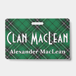 Crachá Tartan do Clã MacLean Esnobe