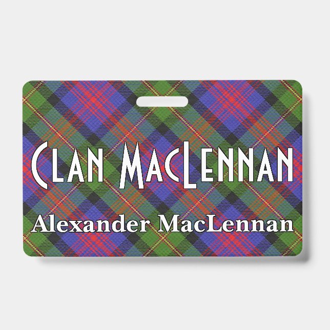 Crachá Tartan do Clã MacLennan Snappy (Frente)