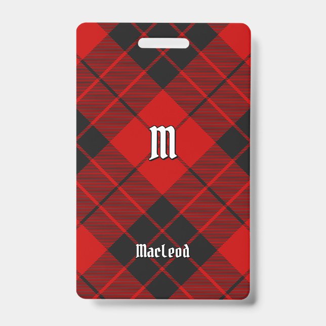 Crachá Tartan do Clã Macleod de Raasay (Frente)