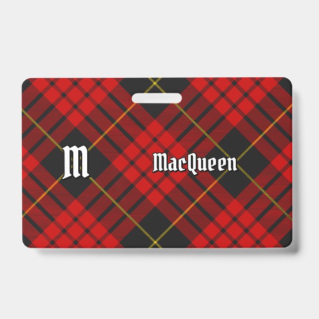 Crachá Tartan do Clã MacQueen (Frente)