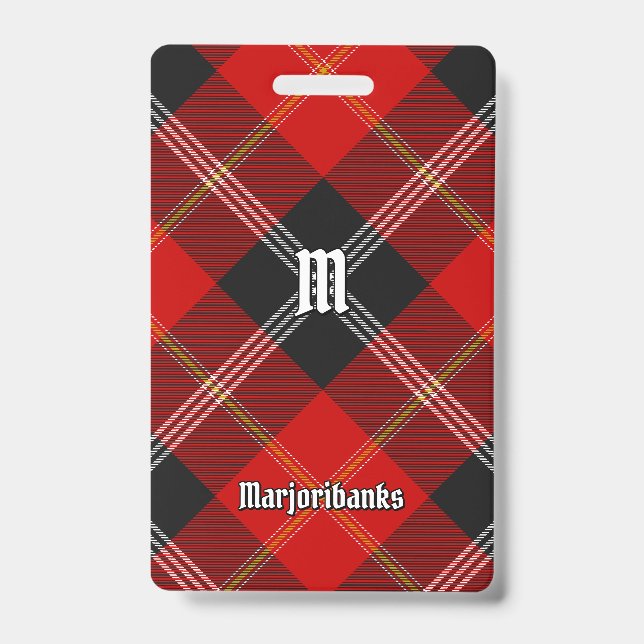 Crachá Tartan do Clã Marjoribanks (Frente)
