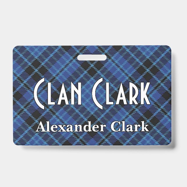 Crachá Tartan do Clero Escocês do Clã Clark (Frente)