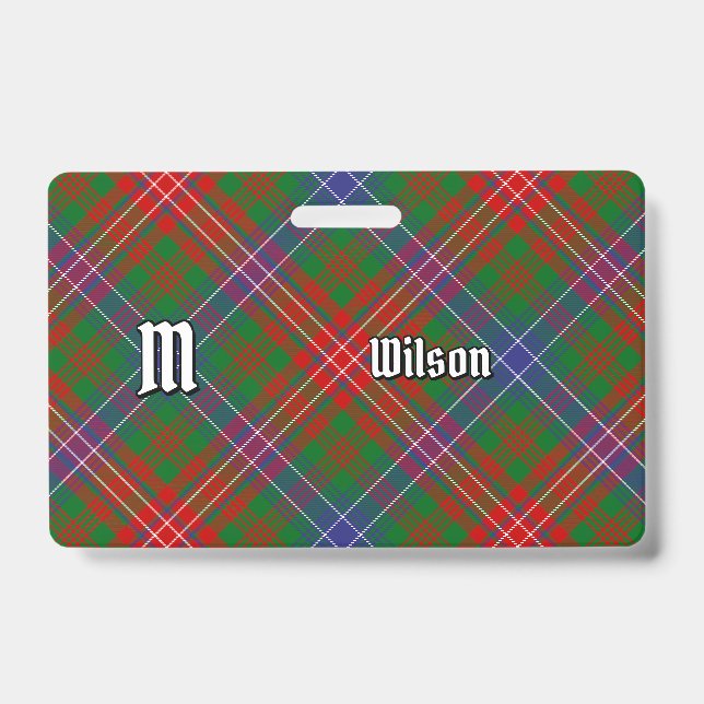 Crachá Tartan Moderno do Clã Wilson (Frente)