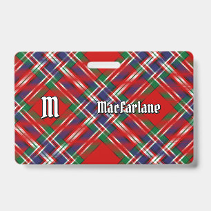 Crachá Tartan Vermelho Clan MacFarlane