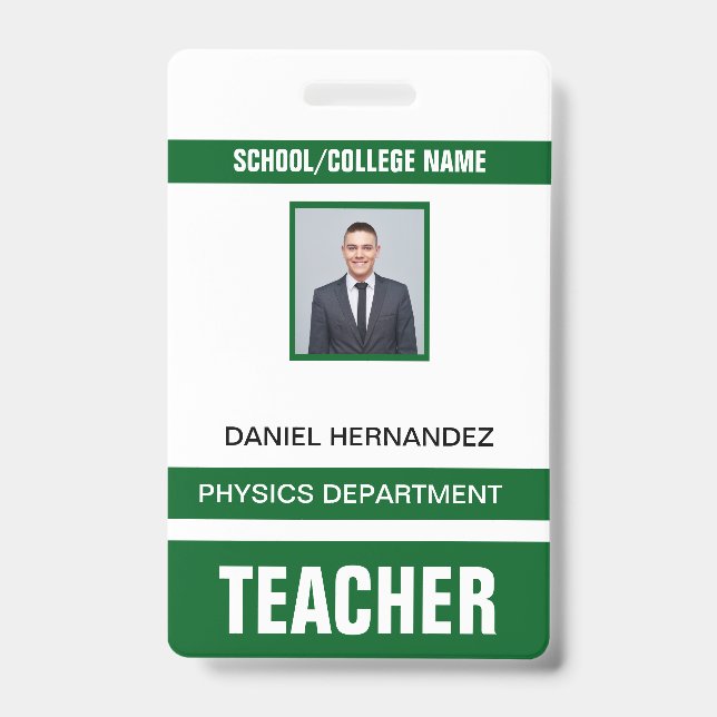 Crachá Teacher ID Card  (Frente)