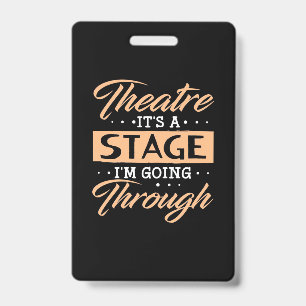 Crachá Teatro É Um Ator Palco Que Está Passando