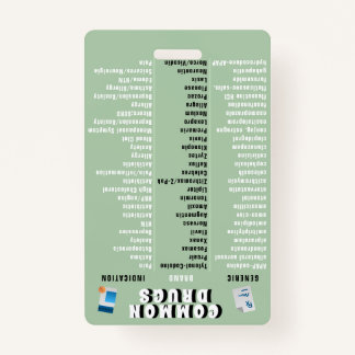 Crachá Técnico de Farmácia - 50 Medicamentos e Indicações