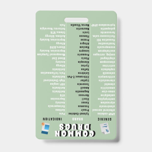 Crachá Técnico de Farmácia - Top 50 Medicamentos e Indica (Frente)