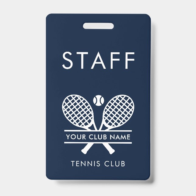 Crachá Tênis Clube Nome Rackets Motivo Equipe (Frente)