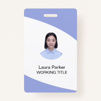 Crachá Texto Fotográfico do Funcionário Personalizado Céu