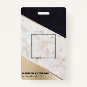 Crachá Textura de champanhe de mármore rosa Dourada