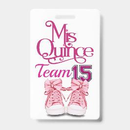 Crachá Time Mis Quince 15 Emblema - Ver Verso