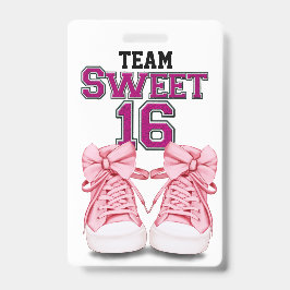 Crachá Time Sweet 16  Emblema - Ver Verso