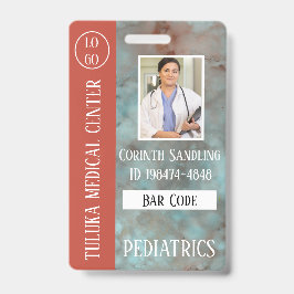 Crachá Tinta Azul Suave para ID de Foto Medica