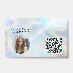 Crachá Titular do Artista de Maquiagem de Código QR Moder