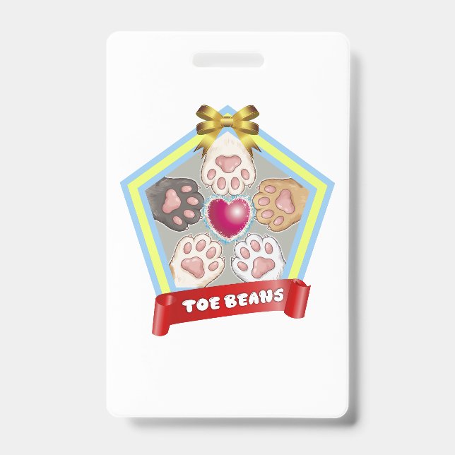 Crachá TOE BEANS -kitty paw pads- (Frente)