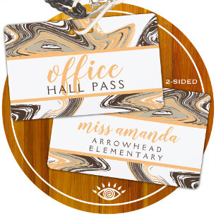 Crachá traços de damasco e chocolate CARTÃO DE PASSAGEM D