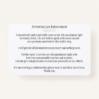 Crachá Trânsito Policial Pare De Saber Seu Cartão De Dire