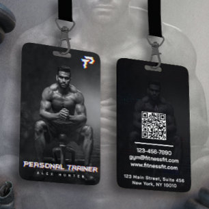 Crachá Treinador Pessoal Academia Fitness Personalizado (