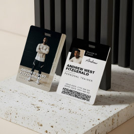 Crachá Treinador Pessoal de Fotografia Moderna Estilo de 