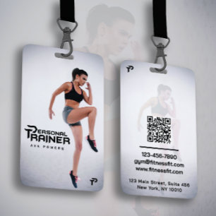 Crachá Treinador Pessoal Ginásio Fitness Personalizado (2