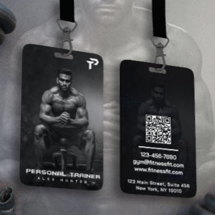 Crachá Treinador Pessoal Ginásio Fitness Personalizado (2